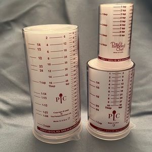 3 Wet and Dry Pampered Chef Measuring Cups